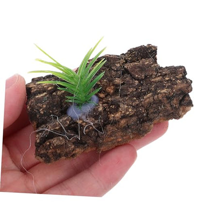 LIOOBO 20pcs Natural Cork Bark Terrarium Background for Reptiles Real Tree Bark Platform for Climbing and Hiding Aquarium Decor for Lizards Snakes Turtles Easy Maintenance Small Terrarium