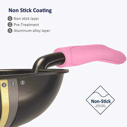 WePet Cat Litter Scoop, Non-Stick Plated Aluminum Alloy Sifter, Kitty Durable Metal Scooper, Deep Shovel, Long Handle, Kitten Pooper Lifter, Size Medium, Coated Black Body with Pink Handle - color: #10 Pink, size: Medium