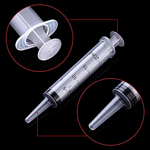 Frienda 4 Packs Large Plastic Syringe Measuring Syringe Tools Dispensing Multiple Uses (20 ml and 60 ml) - size: 20 ml and 60 ml