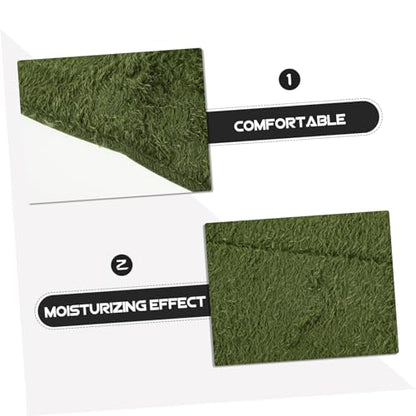 WOONEKY Reptile Carpet Mat for Lizards Reptile Cage Liner Fake Grass Bedding Easy Washable Comfortable Habitat for Bearded Dragon - size: 60.00X40.00X0.50CM