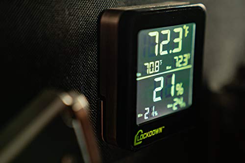 LOCKDOWN Digital Hygrometer with Convenient Design, Backlit Screen and Min/Max Reading for Temp and Humidity Monitoring in Safes, Rooms, Cases and Cabinets - style: Wireless