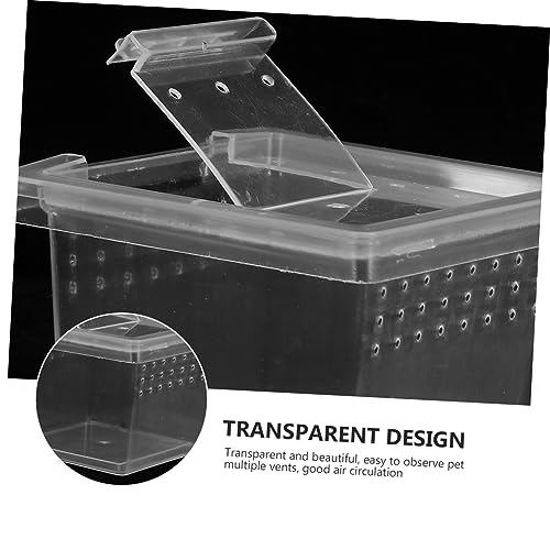 Transparent Reptile Feeding Terrarium Case Durable Breeding Box for Snakes Spiders Lizards and Crabs Spacious Observation Habitat for Pet Display and Care