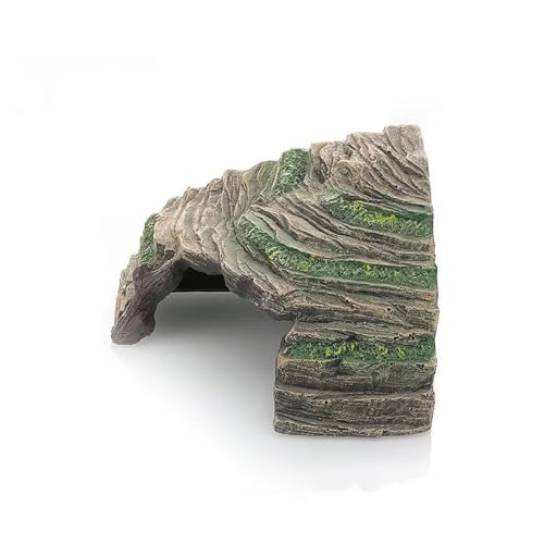 Reptile Hide Terrarium Decor Resin Reptile Hideouts Cave Habitat Decor for Gecko Leopard Lizards Turtle (Medium-A) - size: Medium-A