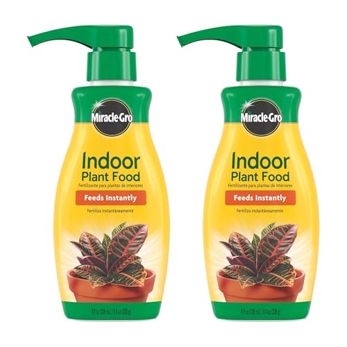 Miracle-Gro Indoor Plant Food, Liquid Plant Food for Houseplants, Snake Plants, Peace Lilies, Flowers, Vegetables, Herbs and More, 8 oz., 2-Pack - size: 2 Pack