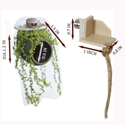 Jumping Spider Enclosure Accessories 4Pcs Cocoon-Shaped Jumping Spider Hideaway with Artificial Moss and 1 Pcs Resting Platform Magnetic Small Animal Shelter Toy (Light Green) - color: Light Green