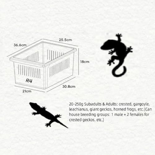 2-Tier Stackable Reptile Terrarium, Pull-Out Sliding Drawer, 13.2 x 15.5 x 17.9 Inches Reptile Enclosure with Aluminum Frame, Transparent Breeding Tank for Snake, Lizard, Gecko, Small Pet