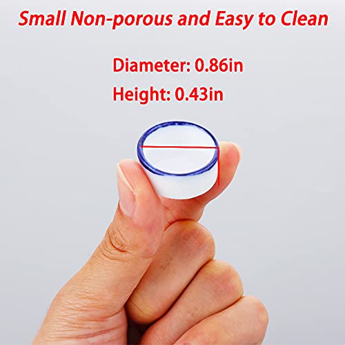10 Pcs Spider Micro Water Bowl Mini Ceramic Dish for Tiny Reptile Spider Millipede Tarantula (Small Size: 0.86" D, 0.43" H)