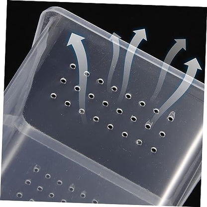 Clear Reptile Feeding Box Transparent Incubator for Snakes Tarantulas Geckos and Rearing Container with Ventilation for Safe Observation