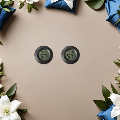 7Pcs Mini Hygrometer Thermometer for Terrarium Digital Humidity and Temperature for Reptile Tanks Compact and Portable Humidity Gauge for Bearded Dragon Accessories