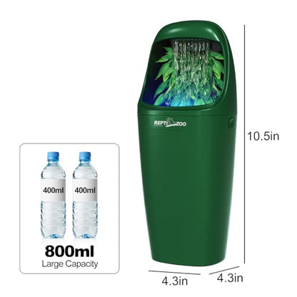 REPTIZOO Reptile Water Dispenser Automatic Chameleon Drinking Fountain with Indicator Light, Reptile Terrarium Decor Water Dripper for Reptiles, Chameleon, Lizard, Gecko Amphibians
