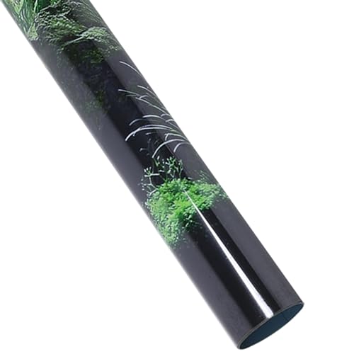 KANASI 3D Aquarium Poster, PVC Self Adhesive Underwater Seaweed Decorative Background Sticker for Reptile Terrarium Glass Jar Living Room Sofa TV Background Photo Wallpaper (61 * 30cm) - style: 61*30cm