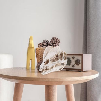 NUOBESTY Resin Dinosaur Skeleton Aquarium Decoration Dinosaur Skull Skeleton Ornament Fish Tank Aquarium Terrarium Decoration