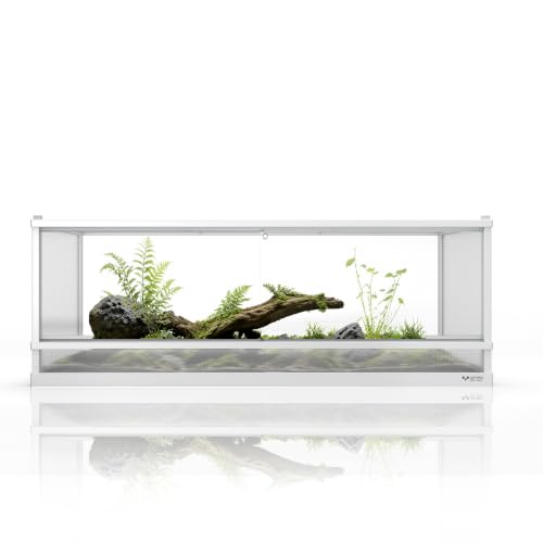 88 Gallon Reptile Tank, Reptile Enclosure for Easy Maintenance, Top Screen Ventilation & Glass Sliding Door 48''x24''x18'' - size: 48x24x18'' 88Gallon