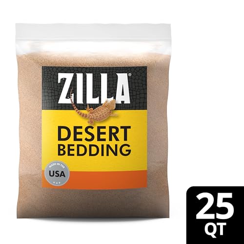 Zilla Desert Bedding, Substrate for Reptile Terrariums, Ideal for Bearded Dragons, Uromastyx, and More, 25 Quarts