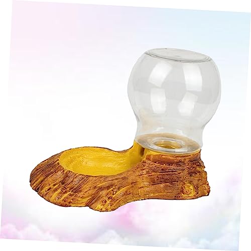 BESPORTBLE Fully Auto Reptile Water Feeder Pet Drinking Fountain Resin Craft Non-Toxic Easy Cleaning Tortoise Basin Lizard Water Bowl