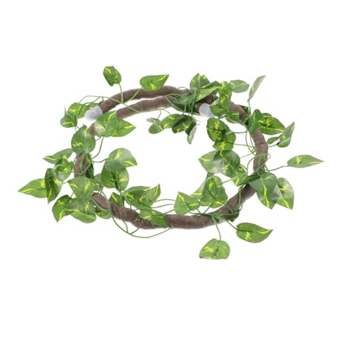 BESPORTBLE 1set Simulation Rattan Jungle Vines for Reptile Tank Decoration Bendable Climbing Branches for Geckos Chameleons and Iguanas Pu Material Natural Appearance