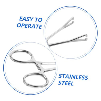 Stainless Steel Reptile Feeding Tongs Grip Long Handle Tweezer Tool for Snakes Lizards and Other Reptiles Terrariums Gentle and Durable Feeding Clamp