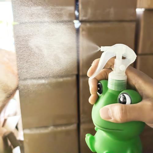 Cute Plastic Spray Bottle Duck Frog Cartoon Animal Plant Sprayer Cleaning Liquid Spray Bottle, Empty Bottles for Flowers Plants Gardens, Cleaning Houses and Cars (frog) - color: frog