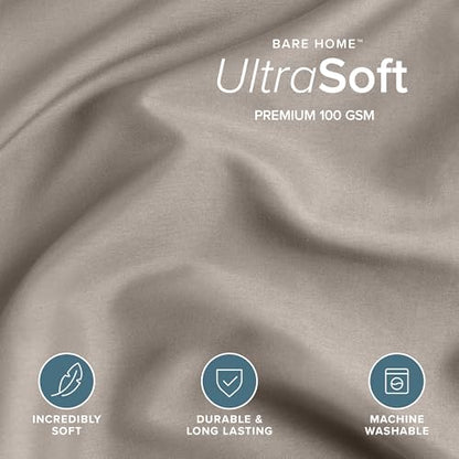 Bare Home Bedding Duvet Cover Extra Long Size - Premium 1800 Super Soft Collection - Lightweight, Cooling - Soft Breathable Bedding Duvet Cover (Twin/Twin XL, Khaki) - color: 11 - Khaki (No Comforter), size: Twin/Twin XL