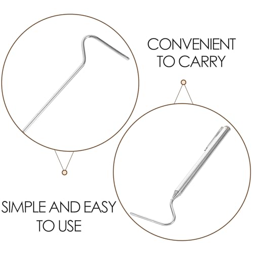 Healifty Retractable Stainless Steel Snake Grabber Tool Adjustable Collapsible Snake Catcher Hook for Safe Reptile Handling