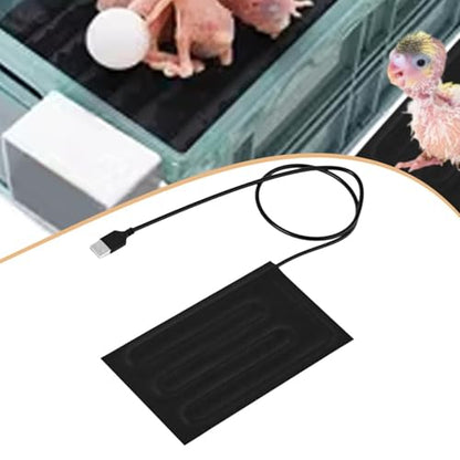 Reptile Heating Pad Warming Bed Electric Mat Sleeping Cushion USB Plug Waterproof Surface Suitable for pet Terrarium Indoor breeding Home Decoration, Style A