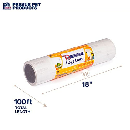 Prevue Pet Products T3 Cage Liner - Bird Cage Accessories, 100 ft Odor Absorbent Protection, Universal Liner for All Birds, Fits Small, Medium, and Large Enclosures, Simplifies Cleaning - Large Size