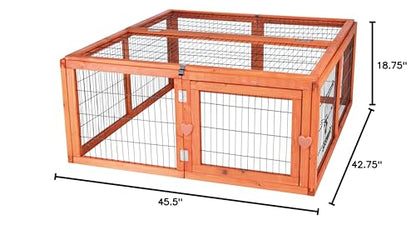Outdoor Run with Mesh Cover (M) - size: 45.5"L x 42.8"W x 18.8"H