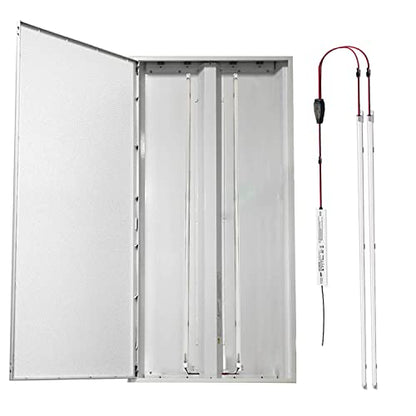 2Pack 4FT LED Retrofit Kits, 24W Magnetic retrofit kit, 5000K Daylight White, Super Bright 3600LM, No Dimmable, Recessed Fluorescent Replacement Light, Easy Install, Milky Cover - color: 4ft 2pack 5000k Milky