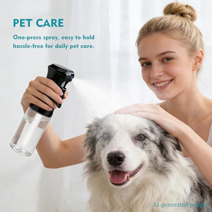 Continuous Spray Bottle, 6.8 OZ Hair Spray Bottles, Ultra-Fine Mister Spray Bottle for Hairstyling, Cleaning, Plants, Pets, Salons, and More (1 Pack) - color: Black