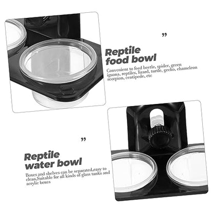 BESPORTBLE 3pcs Reptile Feeder Bowl Large Reptile Water Bowl Gecko Feeding Cups Pet