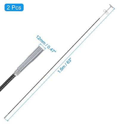 HARFINGTON 2pcs Flexible Grabber Claw Pick Up Tool 63 Inch 4 Claws Stainless Steel Sewer Cleaning Hook Unclog Sink Sewer Hair Drain Cleaner Tool Sink Unclogger for Toilet Bathtub Sewer Grey - color: Gray, size: 63 Inch