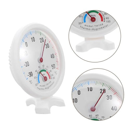 Tofficu 2pcs Refrigerator Thermometer Humidity Gauge Dual Use Indoor Outdoor Thermometer Accurate Temp Humidity Monitor for Fridge Humidifier
