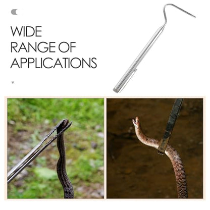 BESPORTBLE Retractable Stainless Steel Snake Hook Grabber Portable Adjustable Snake Catching Tool for Reptile Handling and Secure Capture
