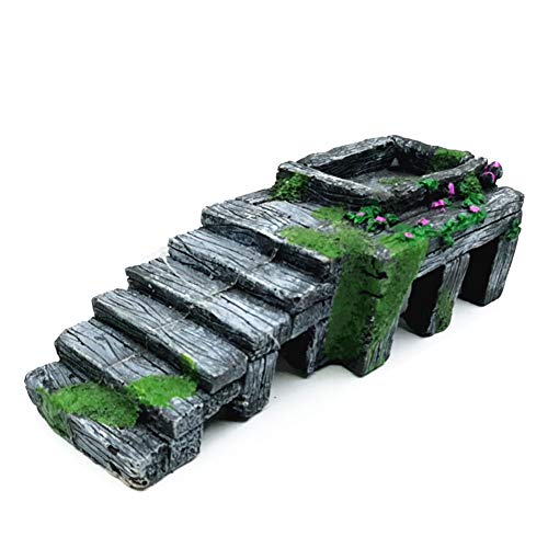 Reptile Breeding Box Shelter Habitat Decor Terrarium Hideout Turtle Basking Ramp Water Bowl Feeding Humidify Hide Caves - size: M