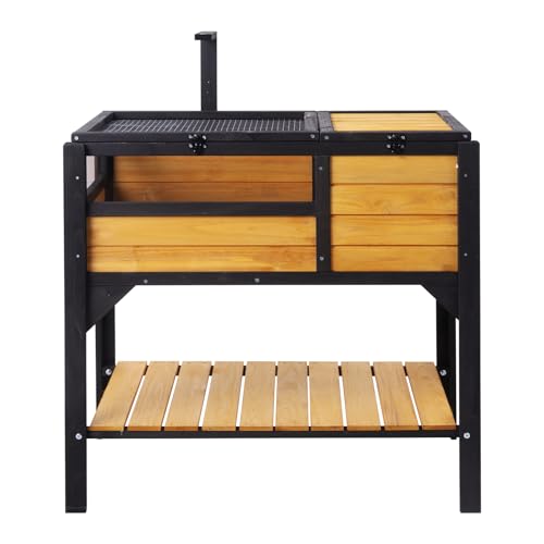 VEVOR Tortoise Habitat, Cedar Wooden Tortoise House Indoor & Outdoor, Tortoise Enclosure with Light Stand, Reptile Enclosure Small Animal Cage with Stand Legs for Gecko, Lizard, Snake - style: C With Legs