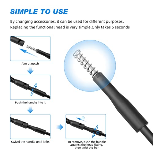 hygger Small Fish Tank Cleaner, Aquarium Cleaning Tools Kit with Handle, Seaweed Scraper, Fishing Net, Sponge Brush,Wall Brush (S) - size: Small