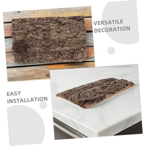 YARNOW 2pcs Bark Background for Reptile Terrarium Real Tree Bark Climbing Mat Habitat Decor for Lizard Snake Turtle and Amphibians Easy to Install Sturdy and Authentic Aesthetic