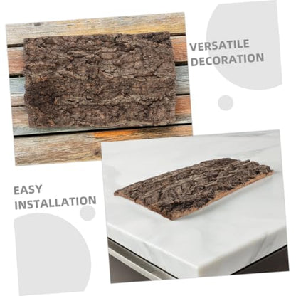 YARNOW 2pcs Bark Background for Reptile Terrarium Real Tree Bark Climbing Mat Habitat Decor for Lizard Snake Turtle and Amphibians Easy to Install Sturdy and Authentic Aesthetic