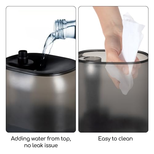 Reptile Fogger Humidifier with Timing, 4L Large Digital Reptile Fogger Terrarium Humidifiers with Double Extension Tube Automatic Reptile Misting System