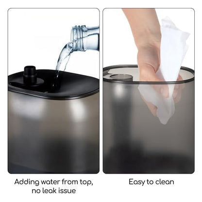 Reptile Fogger Humidifier with Timing, 4L Large Digital Reptile Fogger Terrarium Humidifiers with Double Extension Tube Automatic Reptile Misting System