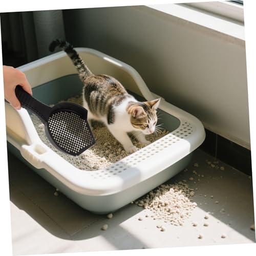 Abaodam 2Pcs Cat Litter Scooper Set Durable Plastic Sifting Scoop with Ergonomic Handle for Effortless Cleaning of Litter Boxes and Reptile Terrariums Waste Removal