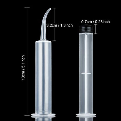 8 Pack Disposable 12cc Dental Syringe Dental Irrigation Syringe with Curved Tip, Tonsil Stone Squirt Mouthwash Cleaner (No Measurement) - style: No Measurement