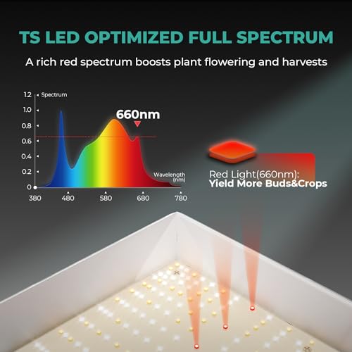 MARS HYDRO TSL2000 300W Led Grow Lights for Indoor Plants, Full Spectrum Dimmable Daisy Chain Growing Lamps for Seed Starting Vegetables Bloom in 4x2/5x3 Grow Tent Greenhouses - size: 39.8" × 9.2"