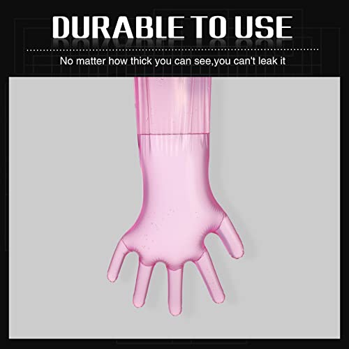 Patelai 50 Pcs Disposable Dressing Gutting Gloves 1.6 Mil Shoulder Length Hunting Field Dressing Glove for Deer Cleaning Gutt - color: Pink