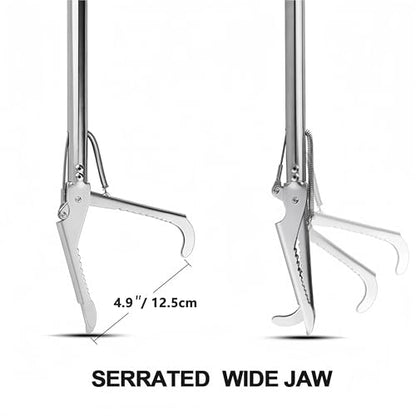 Snake Tong Collapsible Reptile Grabber Rattle Snake Catcher Stainless Steel Wide Jaw Handling Tool with Lock and Comfortable Grip Handle （27inch-70cm） - style: 27 inch-Collapsible