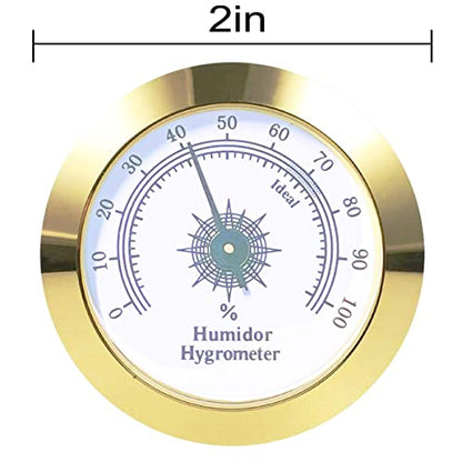 Cigar Hygrometer - High Precision Adjustable 2 Inch Hygrometer Thermometer for Cigar Humidor | Cabinet | Jars | Guitar