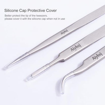 Precision Tweezer, Upgraded Professional Flat Tip Round, High-end Stainless Steel Tweezers for Craft, Electronics, Laboratory Work, Also Great Precision for Hair and Ingrown Hair Removal - style: Flat Tip Round (4.72in)