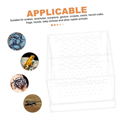 Abaodam Hatching Container with Lid Spider Scorpion Gecko Feeding Case for Reptiles Cage