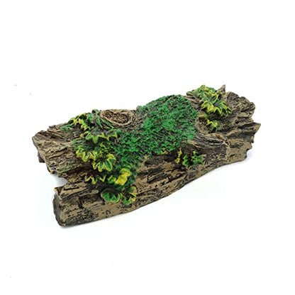 JIH Aquarium Decorations Resin Hollow Tree Trunk Ornament, Bettas House Cave Wood House Decor for Fish Tank (HS-SP207)