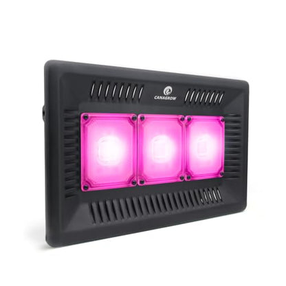 CANAGROW Waterproof Plant Light, Outdoor Grow Light, Full Spectrum COB LED Grow Light with No Noise, Refugium Light for Saltwater Aquarium, Heating Lamps for Plants Seeding Veg Blooming Fruiting - size: 3 Bulbs Pink - 300 W